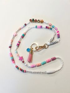 Modern Ethnic Floral Beaded Embroidery Customized <b>Lanyard</b> Handmade Fashion Accessory <b>for</b> Badge Holder and <b>Keys</b> - Product Image 1