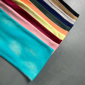 Nouveauté Hiver 2025 Pantalon de jogging polaire pour homme, style baggy, large, avec effet délavé, teinture par pulvérisation à l'encre et bords brossés - Product Image 3