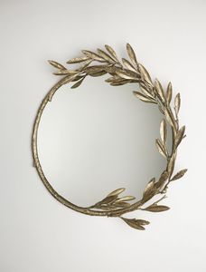 Miroir mural décoratif en fer forgé avec étiquette privée, design moderne et élégant pour la décoration murale intérieure d'un salon contemporain - Product Image 6