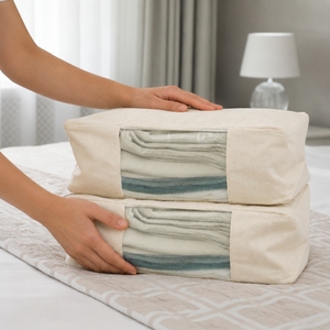 Bolsa de Almacenamiento para Ropa con Ventana de Malla, Bolsa para Guardar Ropa con Ventana Transparente - Product Image 1