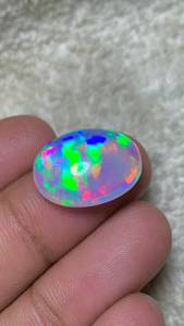 โอปอลเอธิโอเปียธรรมชาติทรงรีแบบหลวม หลายสีสะท้อนแสง สำหรับทำเครื่องประดับ - Product Image 4