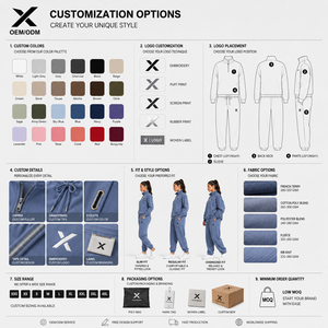 Conjunto Deportivo Personalizado para Mujer X Sports City, Chaqueta con Cremallera Completa, Color Sólido, Ropa Casual de Otoño, 100% Algodón, Transpirable, Corte Regular, OEM - Product Image 4