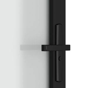 ประตูกระจกสีดำด้านและแผ่นอลูมิเนียม32.7 "x79.3" ประตูภายใน - Product Image 5