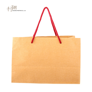 Bolsa de Papel Kraft con Cordón/Cuerdas de Algodón, Estilo Clásico, para Negocios, Compras, Supermercados, Exposiciones, Impresión Flexográfica, Reciclable - Product Image 3