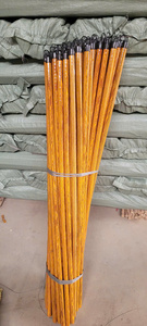 Manches de balai en bois 20-24 pouces, tête de balai en PVC à poils durs, manche en bois durable, nettoyage facile, style basique pour le nettoyage des sols domestiques - Product Image 1