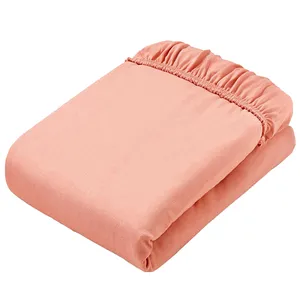 Customizable 2024 Top Quality OEM Casual Use Bedsheets Set Cotton Poly cotton Microfiber Soft Fabric Plain Fitted Bed sheet