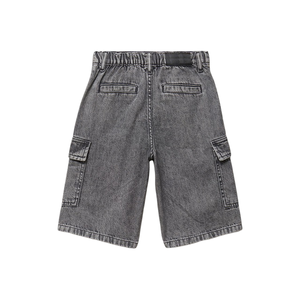 Shorts en jean gris pour garçons, coupe droite, stretch, décontractés, style streetwear, longueur genou, mode, pour enfants, de BD - Product Image 5