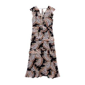 Vestido Midi Estampado Floral para Mujer, Elegante para Uso Diario - Product Image 4