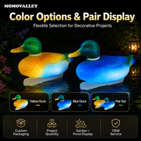 Momovalley 33cm DC12V Lumières LED Extérieures Rustiques Modernes 3D en Forme de Canard Mandarin avec Télécommande pour Événements Jardin Patio