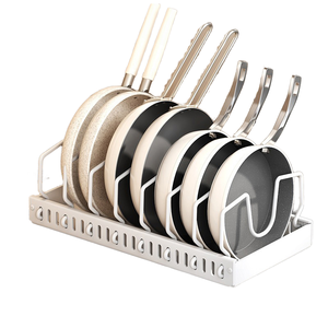 Étagère de rangement murale en fer robuste à double niveau multifonctionnelle pour cuisine, organisateur de placard efficace pour hôtels - Product Image 4