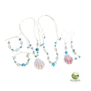 Collar Boho Multicolor de Cuentas y Conchas Naturales, Hecho a Mano, con Cordón Ajustable, Gargantilla de Conchas, Regalo para Verano, Surfistas y Amantes de la Playa - Product Image 3