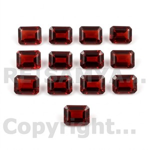 Lot de pierres précieuses en grenat naturel du Mozambique, taille octogonale, de 3x5mm à 7x5mm, grenat rouge de qualité AAA, pierres émeraude facettées, vente en gros - Product Image 6