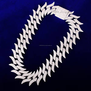 Elegante collar de cadena cubana de moissanita de alta calidad para hombres, boda de lujo, estilo Hip Hop, accesorios para padrinos de boda, suministro a granel - Product Image 6