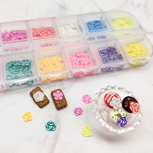 Tranches de roses en pâte polymère, accessoires miniatures pour maison de poupée, couleurs assorties, artisanat DIY pour les 14 ans et plus - Product Image 6