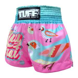 Shorts d'entraînement Muay Thai de haute qualité, shorts de boxe thaïlandaise personnalisés en satin, vêtements de sport légers, OEM - Product Image 2