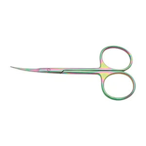 Ciseaux de manucure élégants et durables en acier inoxydable à lame droite, excellent rapport qualité-prix, pour la coupe des ongles, des sourcils, des cils et des cuticules - Product Image 1