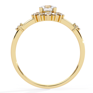 Anillo de Oro Sólido de 14k con Diamantes de Corte Redondo Clásico de la Marca Aries Jewel para Mujer, Ideal para Regalo, Compromiso, Aniversario, Boda - Product Image 3