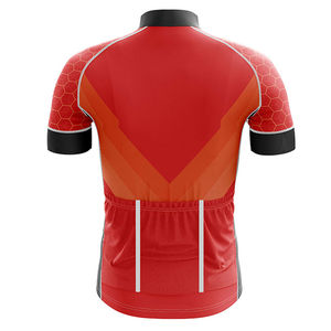 Vente flash - Tenue de cyclisme sur mesure, écologique, antibactérienne, respirante, coupe-vent, 100% polyester, ensemble de maillots et de shorts de vélo pour hommes - Product Image 4