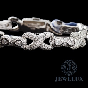 High Demand Premium Moissanite Diamond Bracelet Iced Out Hip Hop Jewelry for <b>Men</b> Women From Indian Supplier - Product Image 1