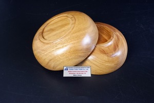 Natural Wood Round Bowls Set Simple Durable Kitchen Serving Dishware Made in VietNam - Product Image 4