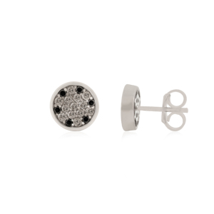 Round Simple Exquisite Iced Out Diamond 925 Sterling <b>Silver</b> Minimal <b>Stud</b> Earring For Everyday Day Wear Fine Jewelry - Product Image 3