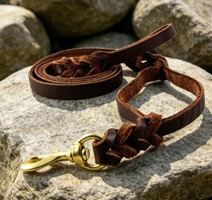 SN HANDICRAFTS Eco-Friendly Modern Animal Print <b>Dog</b> <b>Leash</b> with 100% Cotton Material and Bowknot Decoration - Product Image 1