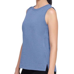Casual Breathable Women's Solid Color Knitted Tank <b>Top</b> Scoop Neck Breathable Casual Sleeveless <b>Tops</b> 100 Polyester - Product Image 4