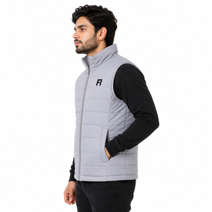 <b>Men</b>’s <b>Lightweight</b> Quilted Puffer Vest Full Zip Stand Collar Casual Outdoor Winter Waistcoat <b>Waterproof</b> OEM <b>men's</b> <b>jackets</b> B2B USA - Product Image 4