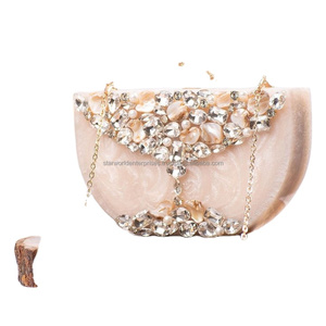 Bolso de mano de resina Bolso de mano único Accesorio de moda Bolso de resina de moda Monedero elegante Embrague transparente Moderno - Product Image 1