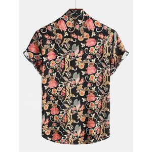 Camisa hawaiana abotonada barata de verano 2024, camisas casuales de manga corta con estampado completo personalizado para la playa para hombres con estampado de logotipo personalizado - Product Image 2