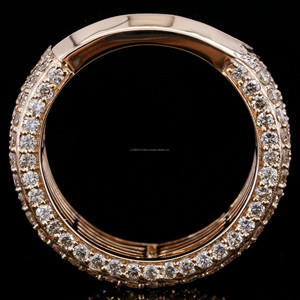 Anillos de Diamantes Moissanite VVS con Certificado IGI, Chapados en Oro Rosa, Estilo Hip Hop, Anillos Finos de Diamantes de Calidad VVS para Unisex - Product Image 2