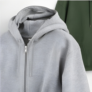 Custom Oversized Zipper Hoodie Full Sleeve <b>Thick</b> <b>Fleece</b> Hooded <b>Jacket</b> Streetwear Fashion OEM Manufacturing - Product Image 1