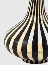 ILAHI's Bone Inlay Buffalo Bone Horn <b>Flower</b> Planter Handmade Art Deco Style Portable Floor Vase Home Decoration Luxury Diwali - Product Image 3