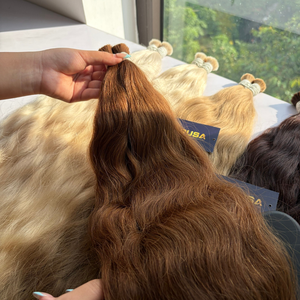 ผมต่อ RUSA HAIR แบบเป็นมัด น้ำหนัก 100 กรัม ผมแท้เวียดนาม เกรดเวอร์จิ้น ซุปเปอร์ดับเบิ้ลดรอน ไม่มีส่วนผสมของเส้นใยสังเคราะห์ สีบลอนด์ - Product Image 4