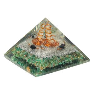 Artisanat en pierres semi-précieuses pour la protection contre les EMF : Agate sculptée Fleur de Vie, Malachite, Pyramide d'Orgone, Cristaux - Product Image 6