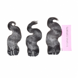 Indian Remy <b>Body</b> <b>Wave</b> <b>Hair</b> 100% Human <b>Hair</b> Machine Double Weft Weave Extensions - Product Image 6