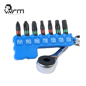 8-Piece PH1-T30 <b>Bit</b> Holder Key Chain Ratchet Total Length 13 Manganese Phosphate Finish <b>Wood</b> <b>Drilling</b> Use Made Taiwan ODM/OEM - Product Image 3