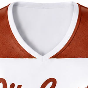 Maillot de cheerleading sans manches sublimé blanc bordeaux, tenue de sport athlétique pour l'entraînement, la performance et la compétition - Product Image 5