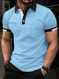 Camisa Casual Lisa de Manga Corta para Hombre, 100% Algodón, Transpirable, Satinada, para Verano, Deportes al Aire Libre, Ropa de Ocio, Servicio OEM - Product Image 5
