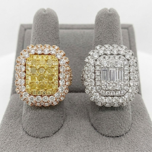Unique Beautiful Bling Guaranteed Natural 18k Rose Gold Vintage Intense Yellow Diamond Pave Setting Engagement Ring Wedding - Product Image 5