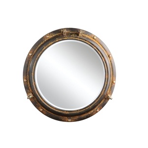 Vintage Nautical Porthole <b>Mirror</b> <b>Round</b> <b>Wall</b> <b>Mirror</b> Rustic Metal Frame Decorative Coastal Marine Home Decor - Product Image 1