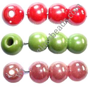 Venta caliente 10mm azul BLANCO CRISTAL horno brillo cuentas de vidrio nuevo diseño hoja de plata listo para enviar para la fabricación de joyas precio bajo - Product Image 1