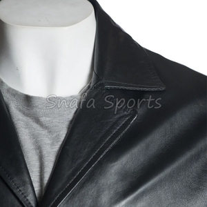 2026 Winter Fashion <b>Men's</b> Casual Slim Fit Leather Outdoor <b>Jacket</b> Top Trending Breathable Design Long Coat - Product Image 3