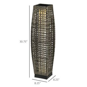 Lampada Solare a LED da Terra Grigia, Lanterna Decorativa da Giardino a Luce Calda per Patio Esterno, Illuminazione Solare - Product Image 3