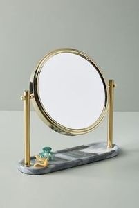 Tabletop vanity mirror makeup mirror with stand rotating mirror metal vanity mirror marble base mirror <b>dressing</b> <b>table</b> mirror - Product Image 2
