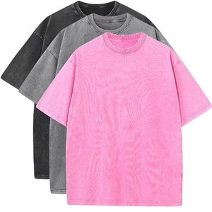 T-shirt ample pour homme, coupe carrée, en coton épais doux de 280 grammes, design uni personnalisé, impression numérique en gros, t-shirt jersey - Product Image 3