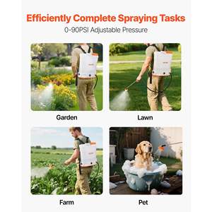 Potente Pulverizador Eléctrico de Mochila de 3.2 Galones, 2 Varillas Retráctiles, 5 Boquillas Ajustables, 0-90 PSI, 2 Horas de Duración, Portátil para Jardín - Product Image 5