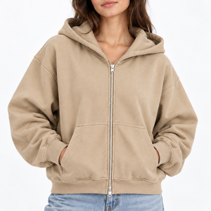 Cotton <b>Fleece</b> <b>Zipper</b> Hoodie Side Pockets Raglan Sleeve Workout Spring Autumn Custom Design Low MOQ <b>Zipper</b> Hoodies Manufacturer - Product Image 6