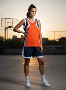 Maillot de basketball sans manches personnalisable pour homme, respirant, en tissu maille Spandex/Polyester, avec impression par transfert thermique sur le devant, style athlétique - Product Image 4