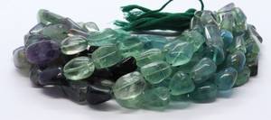Natural Multi Fluorite Smooth Uneven Shape Nuggets <b>Beads</b> 9-11MM Fluorite Gemstone <b>Beads</b> 16 Inch Tumbled Fluorite <b>Beads</b> Wholesale - Product Image 6